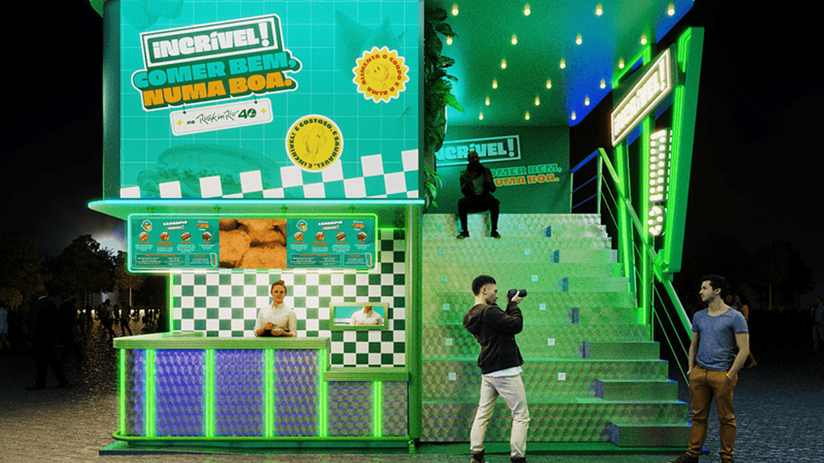 Incrível! leva alimentação plant-based e espaço instagramável ao Rock in Rio 2024