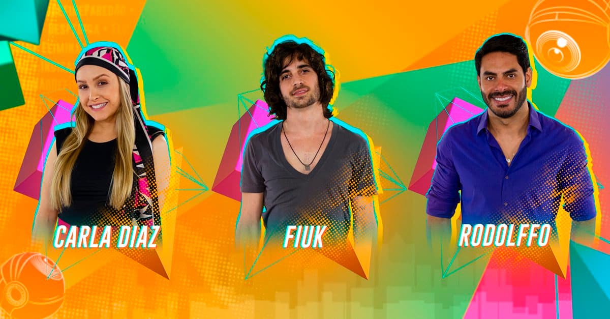 BBB21 | Carla Diaz, Fiuk e Rodolffo estão paredão