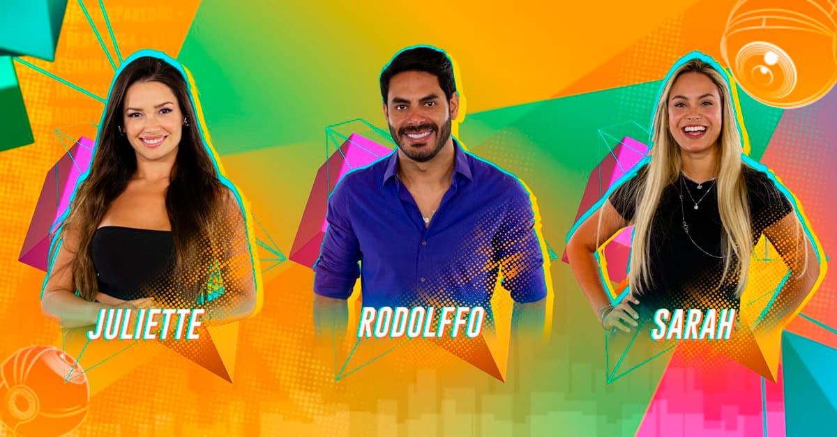 BBB21 | Juliette, Rodolffo e Sarah disputam o nono paredão do reality